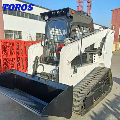 kualitas  All Terrain Skid Steer Loader With Cummins B3.3 Engine Easy To Maneuver pabrik