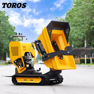 Beli Kuning 0,5-0,8 Ton Tracked Mini Dumper Dengan Air / Hydraulic Brakes online manufacture