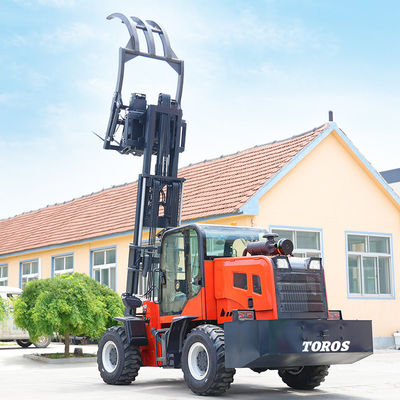 Beli 4 roda di jalan off road forklift 5000Lbs untuk situs konstruksi online manufacture