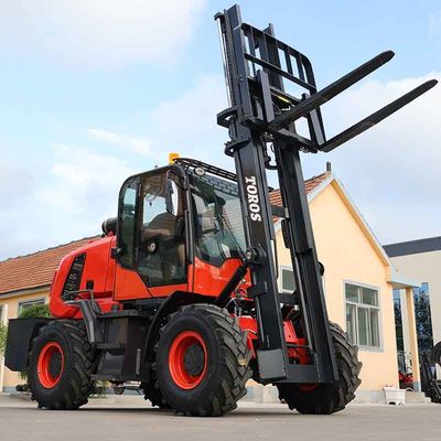 Beli 5 Ton All Terrain Fork Truck Terrain Rough Masted Forklift Kinerja Tinggi online manufacture
