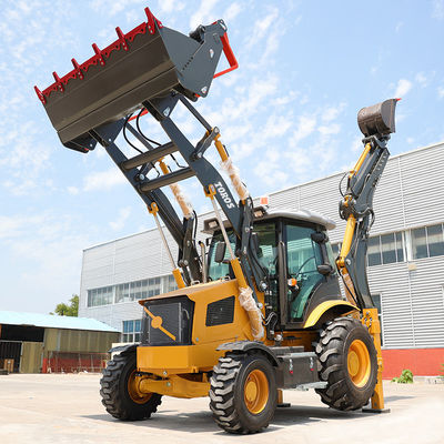 Beli EURO 5 Multipurpose Small Backhoe Loader Machine Dengan Wheel Base 2200mm online manufacture