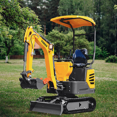 Green 1.2t Diesel Mini Excavator Peralatan Mesin Penggerak Bumi