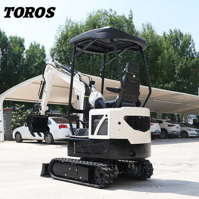 19KW Toros Mini Excavator Hidraulik 1,5 Ton Mini Digger Penggunaan Rumah