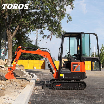 19KW Toros Mini Excavator Hidraulik 1,5 Ton Mini Digger Penggunaan Rumah