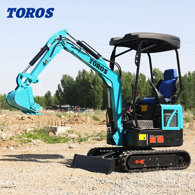 19KW Toros Mini Excavator Hidraulik 1,5 Ton Mini Digger Penggunaan Rumah