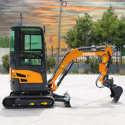 11.8KW 2600rpm 1,8 Ton Mini Excavator Mesin Penggali Kecil Untuk Pertanian