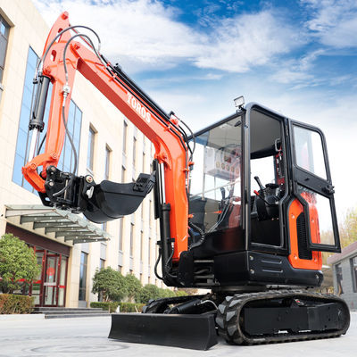 Teknik Kota 2.5 Ton Mini Excavator 24.5kw Micro Mini Digger Dengan Cab