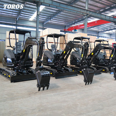 Crawler Toros Mini Excavator 2,6 Ton Peralatan Penggalian Kecil Untuk Perbaikan Jalan