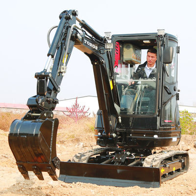 Crawler Toros Mini Excavator 2,6 Ton Peralatan Penggalian Kecil Untuk Perbaikan Jalan