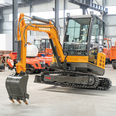 Situs konstruksi 3ton Toros Mini Excavator Mesin Penggerak Bumi Kecil
