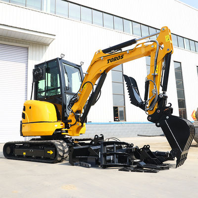 Toros 3,5 Ton Mini Digger Minibagger Peralatan Penggalian Kompak