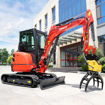 Toros 3,5 Ton Mini Digger Minibagger Peralatan Penggalian Kompak