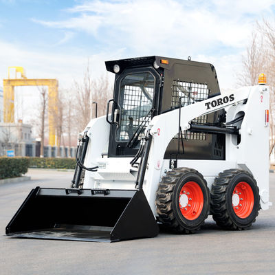 CE 500kg-1200kg Hydraulic Wheel Loader Bagian Depan Loader Articulating Kecil