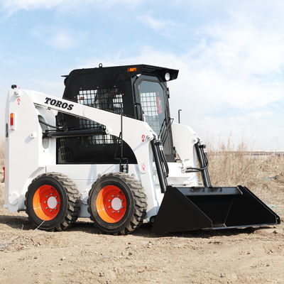 1 Ton Mini Skidsteer Loader Skid Loader Kecil Mudah Digunakan Kontrol Sederhana