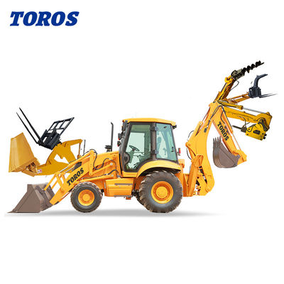 TOROS Versatile Mini Backhoe Loader Mesin 1 Ton 2 Ton 3 Ton