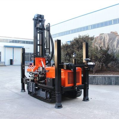 Steel Crawler Deep Water Well Drill Rig Dengan Diesel Power Oil Berkinerja Tinggi