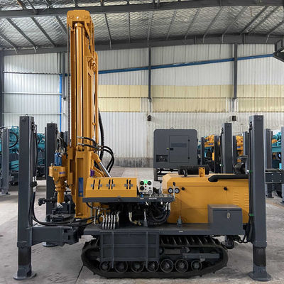 Steel Crawler Deep Water Well Drill Rig Dengan Diesel Power Oil Berkinerja Tinggi