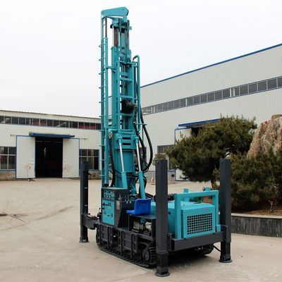Steel Crawler Deep Water Well Drill Rig Dengan Diesel Power Oil Berkinerja Tinggi