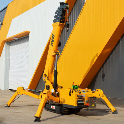 persetujuan EPA kecil 3 Ton Spider Crane 5 Ton Crawler Crane Boom Lift