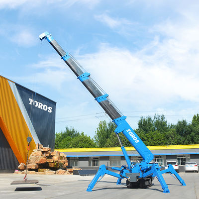 persetujuan EPA kecil 3 Ton Spider Crane 5 Ton Crawler Crane Boom Lift