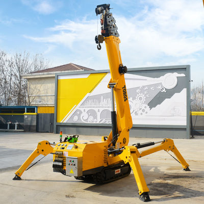 persetujuan EPA kecil 3 Ton Spider Crane 5 Ton Crawler Crane Boom Lift