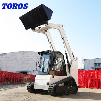 Mini Hydraulic 1 Ton Wheeled Skid Steer Loader Untuk Pekerjaan Jalan Berkinerja Tinggi