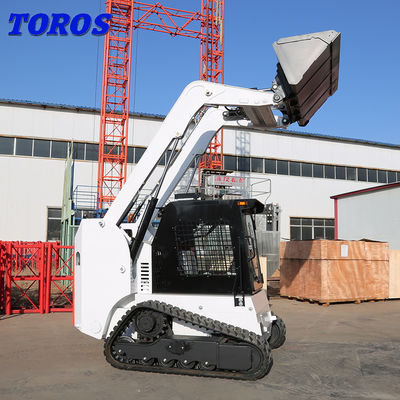 Multifungsi Mini Backhoe Track Skid Steer Loader Mesin Diesel