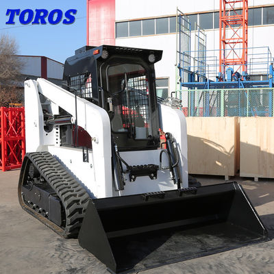 Multifungsi Mini Backhoe Track Skid Steer Loader Mesin Diesel