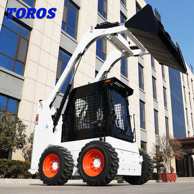 1 Ton Mini Skidsteer Loader Skid Loader Kecil Mudah Digunakan Kontrol Sederhana