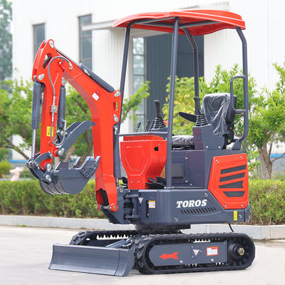 Pekerjaan Kota Satu Ton Mini Excavator Mini Digging Machine Dengan 180mm Track