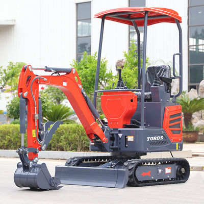 Sangat mudah bermanuver 1.2ton Mini Crawler Excavator 180mm Track Width