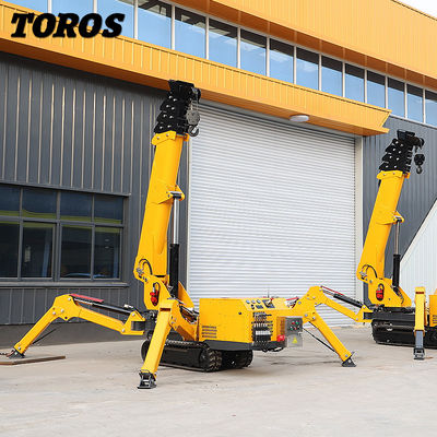 Heavy Duty Powerful Hydraulic Spider Crane Penggunaan Industri Berat 8ton