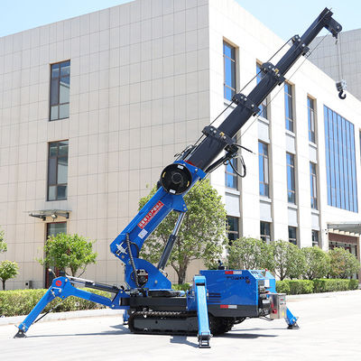 Crane Laba-laba Kecil yang dapat disesuaikan 3t Mini Crawler Crane 16,8m Span