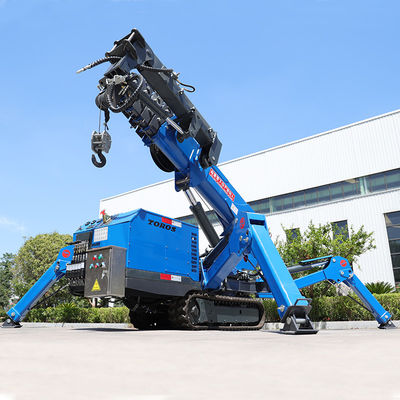 Rentang 16,8m TOROS Spider Crane Terlacak Untuk Teknik Ruang Sempit