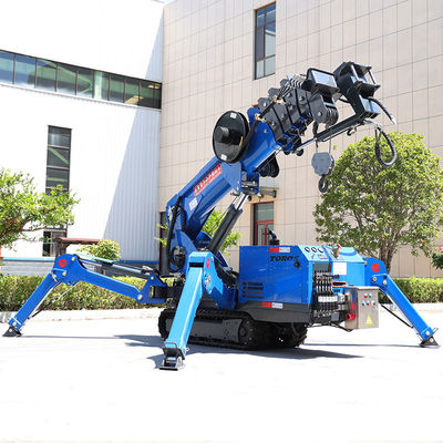 Heavy Duty Powerful Hydraulic Spider Crane Penggunaan Industri Berat 8ton