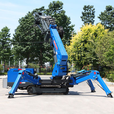 Heavy Duty Powerful Hydraulic Spider Crane Penggunaan Industri Berat 8ton
