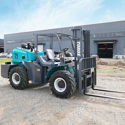 Forklift Penggerak 4 Roda Duduk Forklift 7 Ton Dengan Panjang Garpu 48 In