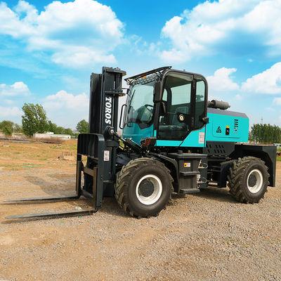Keamanan 3.5 Ton Terrain Rough Forklift Kuat Daya tahan tinggi