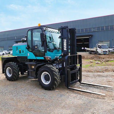 Forklift Penggerak 4 Roda Duduk Forklift 7 Ton Dengan Panjang Garpu 48 In
