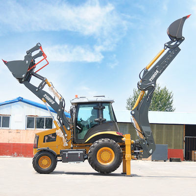 5800/7100mm Max Digging Backhoe Loader Mesin Efisiensi Tinggi