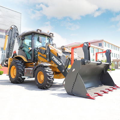 1m3 Bucket Backhoe Loader Machine Untuk Pekerjaan Konstruksi Ramah Pengguna