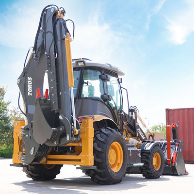 Kapasitas 2500kg Penggalian Backhoe Wheel Loader Mesin Kinerja Tinggi