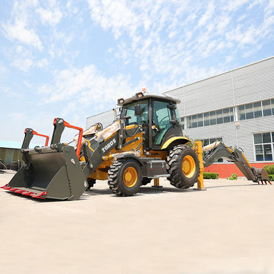 Peralatan Loader Backhoe Besar Multifungsi 8300kg Berat Total