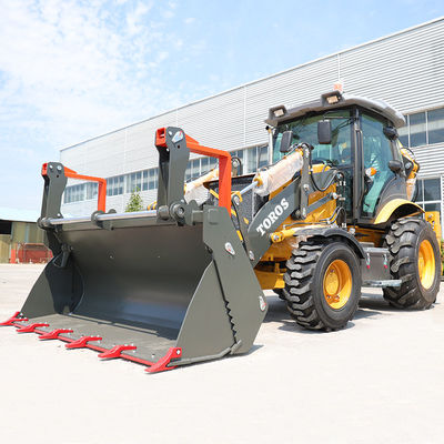 1m3 Bucket Backhoe Loader Machine Untuk Pekerjaan Konstruksi Ramah Pengguna