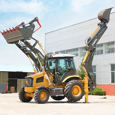 2500kg Nominal Loading Heavy Duty Backhoe Loader Mesin Untuk Konstruksi