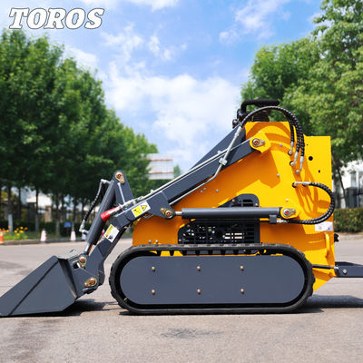 Diesel bertenaga konstruksi mini skid steer loader dengan lampiran