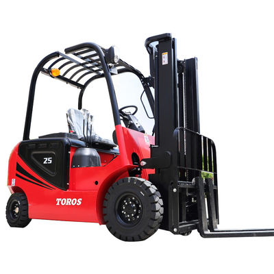 100Ah-200Ah truk forklift listrik isi ulang 3 ton dengan ban pneumatik