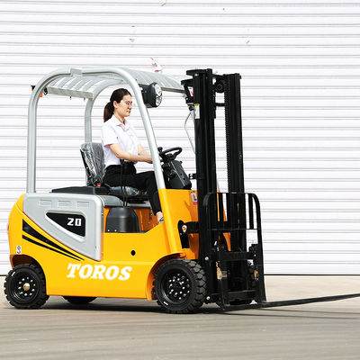 Forklift bertenaga listrik dengan ban pneumatik dengan radius berputar 3-4m