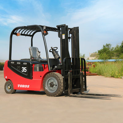 Forklift bertenaga listrik dengan ban pneumatik dengan radius berputar 3-4m