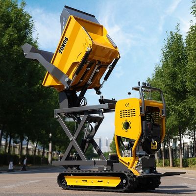 Efisien Kuat 500kg Crawler Mini Dumper Dengan 520mm Track Center Distance